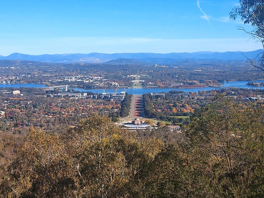 View of Canberra from Mount Ainslie Lookout