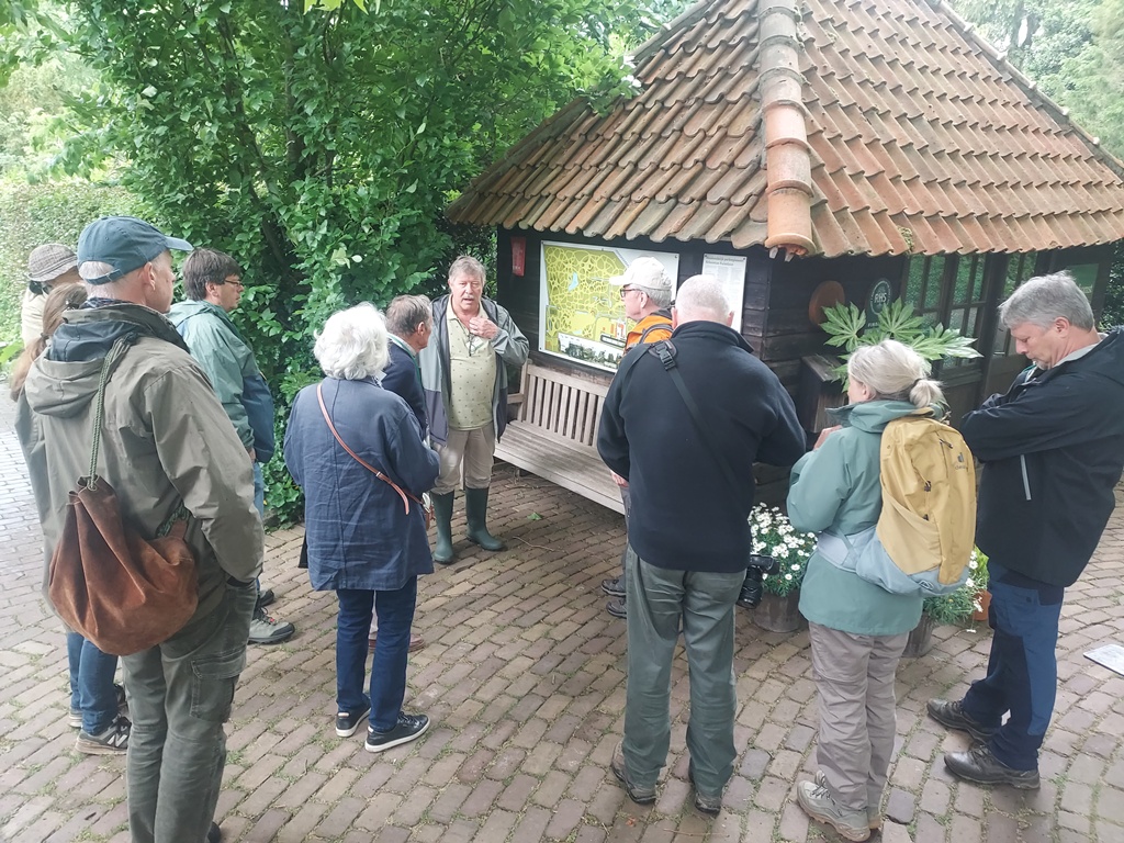 Johan Possemiers greets the group at Kalmthout