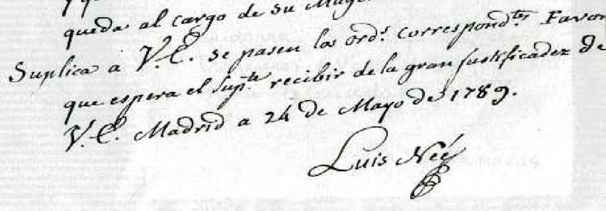 Luis Née's signature