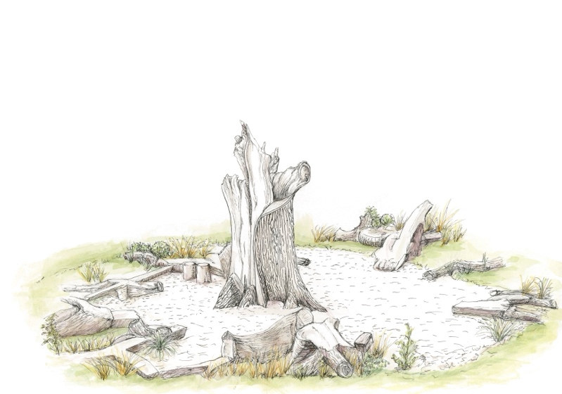 The mortal remains of our oak, with thanks to the artist, Lynda Entwisle