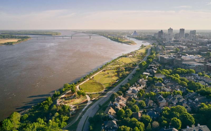 Aerial View of Tom Lee Park