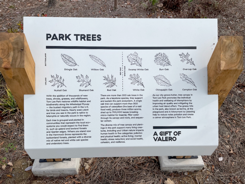 Plaque in Tom Lee Park
