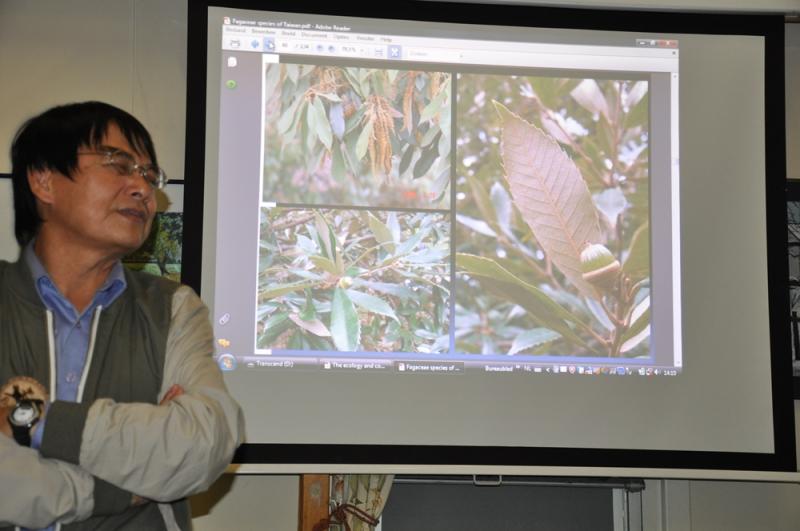 Prof. Pah presenting on Fagaceae in Taiwan