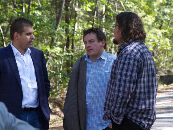30/09/12. Field Trip, INRA, Pierroton. The oak delegation from the Czech Republic: (from left) D. Placek, J. Soucek, O. Fous. Photo: J. MacEwen.