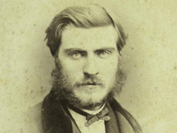 Michel Gandoger in an albumen silver print dated 18 March 1876, dedicated on the reverse to Roberto de Visiani - Image: PHAIDRA University of Padova Attribution-NonCommercial-ShareAlike 4.0 International