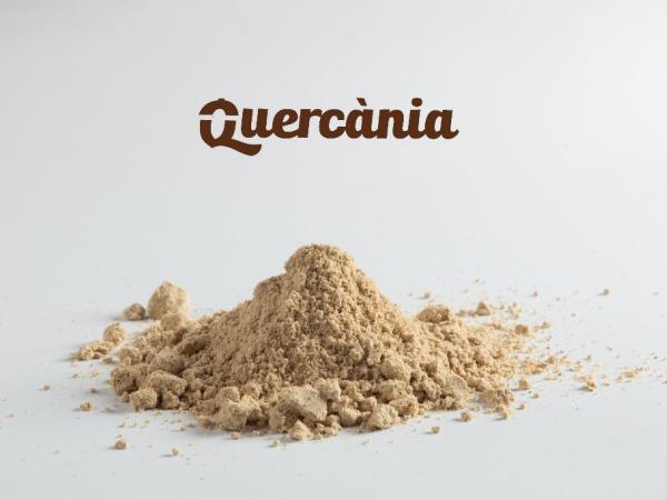 Quercania logo and acorn flour
