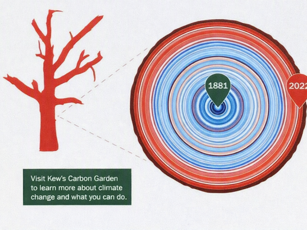 Signage from the Climate-Changed Oak exhibit