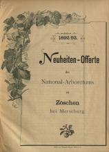 Cover of Neuheiten-Off. Natl.-Arbor. Zöschen 1892/3